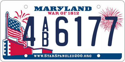 MD license plate 4AB6177