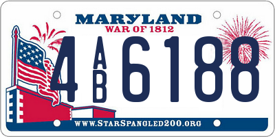 MD license plate 4AB6188