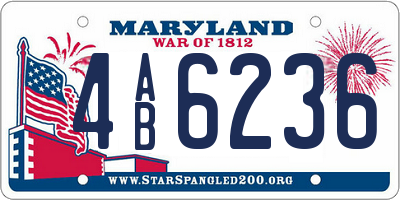 MD license plate 4AB6236