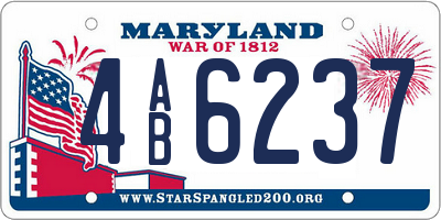 MD license plate 4AB6237