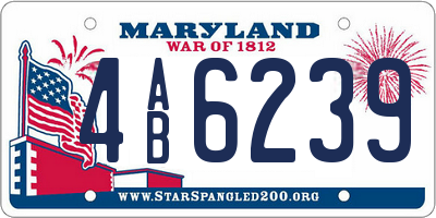 MD license plate 4AB6239