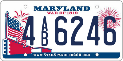 MD license plate 4AB6246