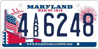 MD license plate 4AB6248