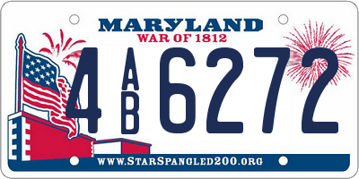 MD license plate 4AB6272