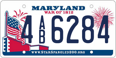MD license plate 4AB6284