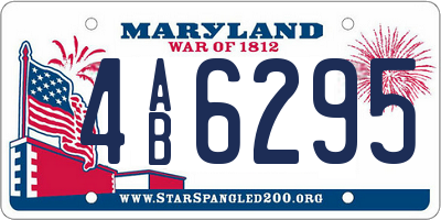 MD license plate 4AB6295