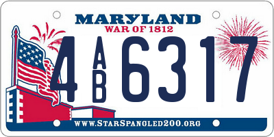 MD license plate 4AB6317