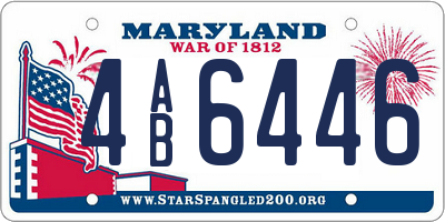 MD license plate 4AB6446