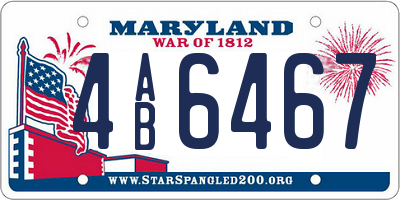 MD license plate 4AB6467