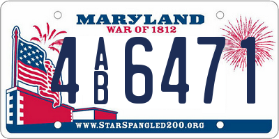 MD license plate 4AB6471