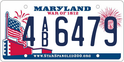 MD license plate 4AB6479