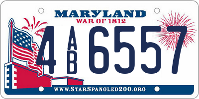 MD license plate 4AB6557