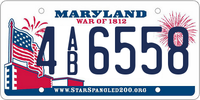 MD license plate 4AB6558