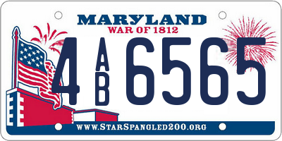 MD license plate 4AB6565