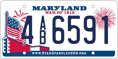 MD license plate 4AB6591