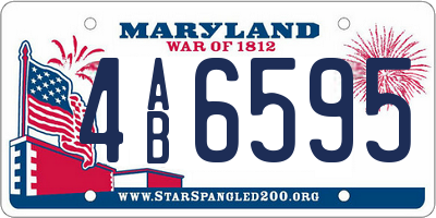 MD license plate 4AB6595