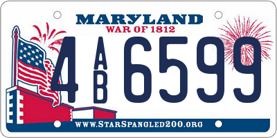 MD license plate 4AB6599