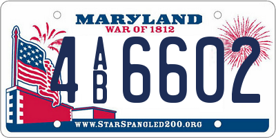 MD license plate 4AB6602