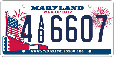 MD license plate 4AB6607