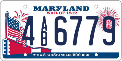 MD license plate 4AB6779