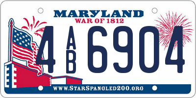 MD license plate 4AB6904