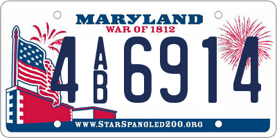 MD license plate 4AB6914