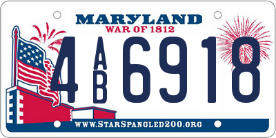 MD license plate 4AB6918