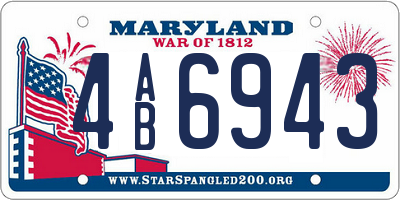 MD license plate 4AB6943