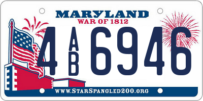 MD license plate 4AB6946