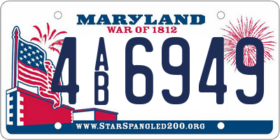MD license plate 4AB6949