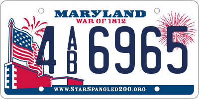 MD license plate 4AB6965