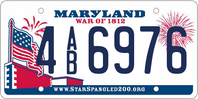 MD license plate 4AB6976