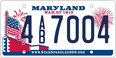 MD license plate 4AB7004
