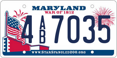 MD license plate 4AB7035