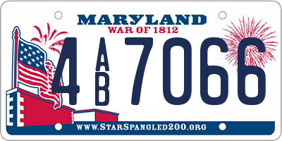 MD license plate 4AB7066
