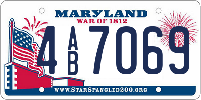 MD license plate 4AB7069