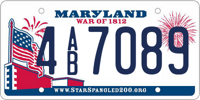 MD license plate 4AB7089