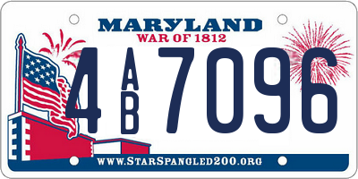 MD license plate 4AB7096