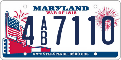 MD license plate 4AB7110