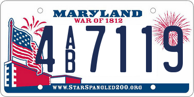 MD license plate 4AB7119