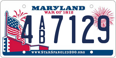 MD license plate 4AB7129