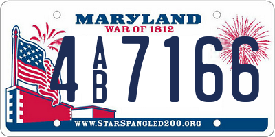 MD license plate 4AB7166