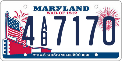 MD license plate 4AB7170