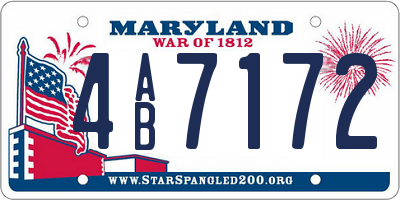 MD license plate 4AB7172