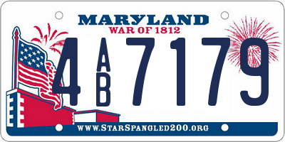 MD license plate 4AB7179