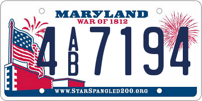 MD license plate 4AB7194