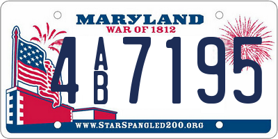 MD license plate 4AB7195