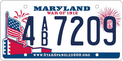 MD license plate 4AB7209