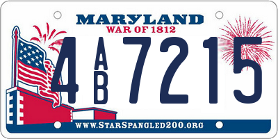 MD license plate 4AB7215