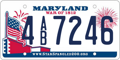 MD license plate 4AB7246